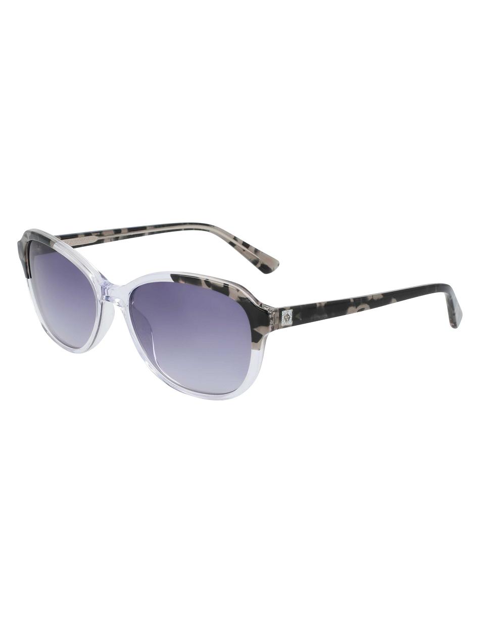 Taille étroite Anne Klein Crystal Oval Sunglasses   | VEX-6799640